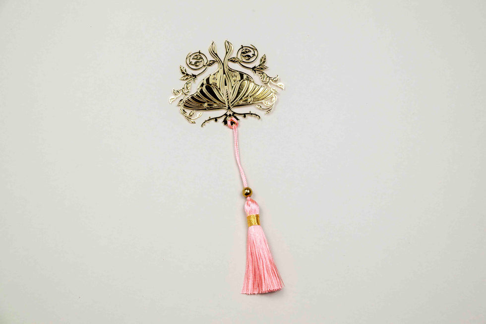 CoraCreaCrafts Golden Moth Bookmark