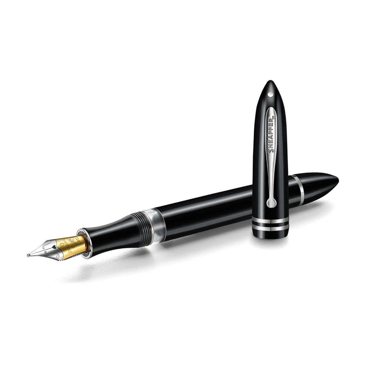 Sheaffer Balance III Fountain Pen - Black w/ Chrome Trim