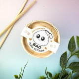 Tiny Bao Plush Keychain: With Steamer