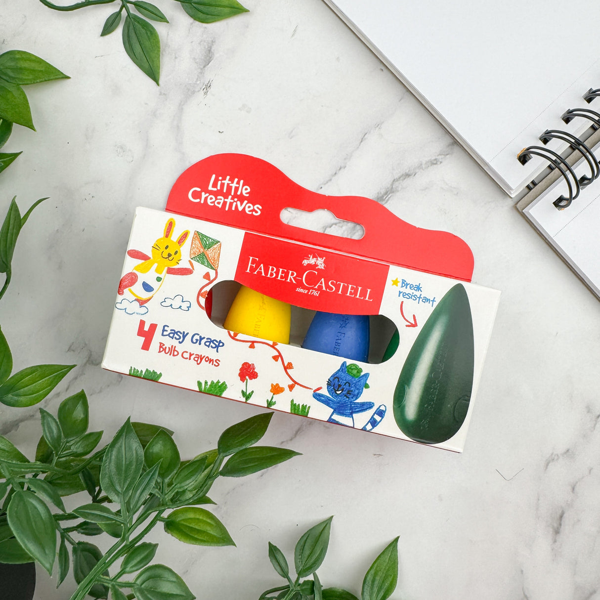 Faber-Castell Little Creatives 4 Easy Grasp Bulb Crayons