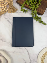 Girologio A5 Leather Notebook Cover in Royal Cobalt, closed