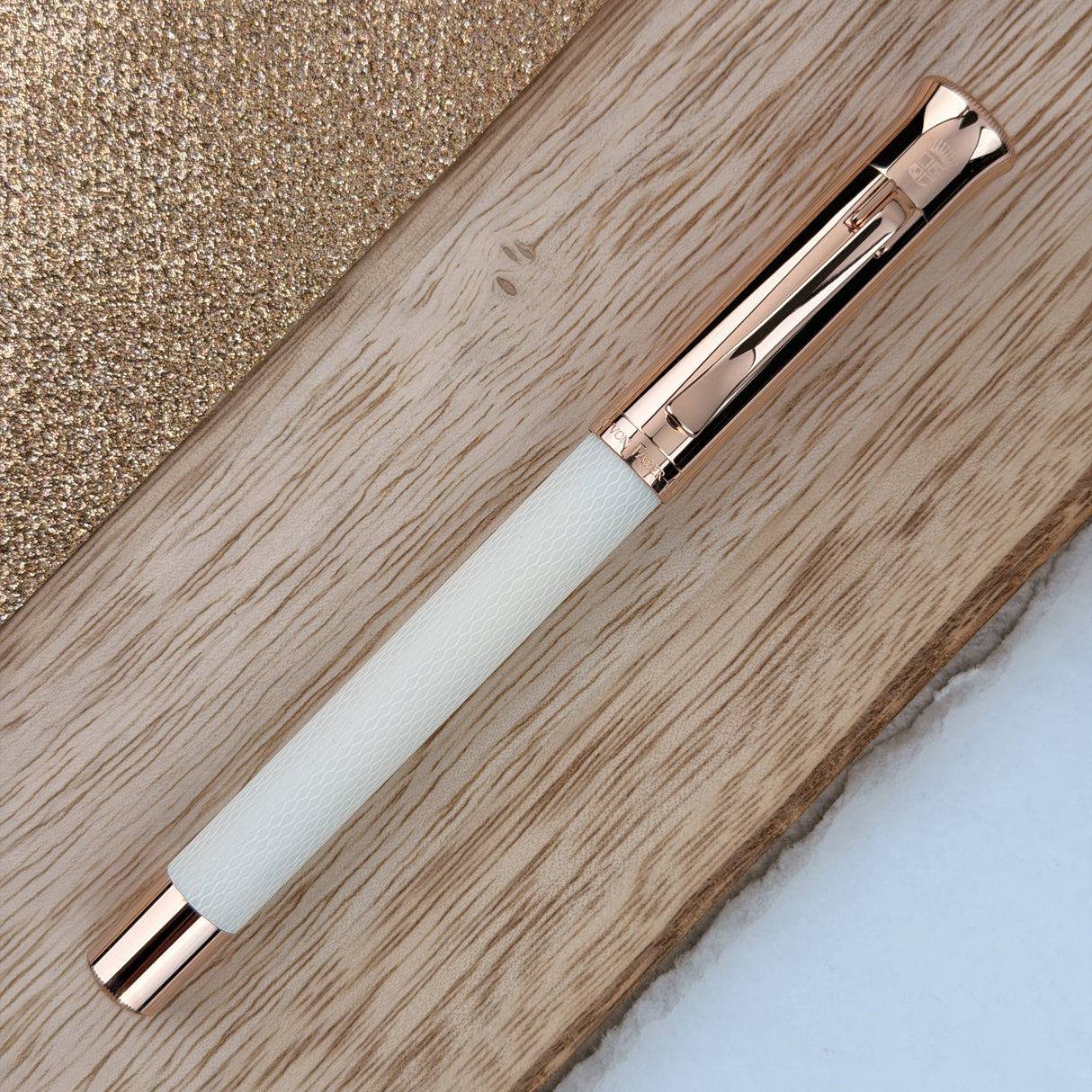 Graf von Faber-Castell Guilloche Fountain Pen - Champagne Blush