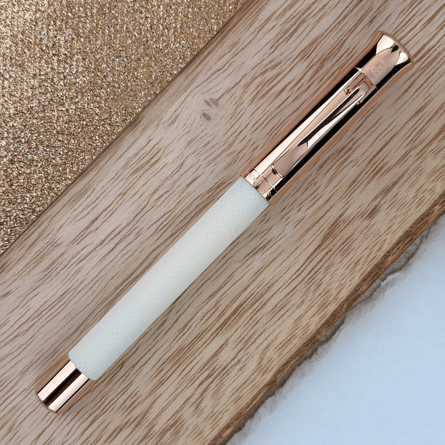 Graf von Faber-Castell Guilloche Fountain Pen - Champagne Blush