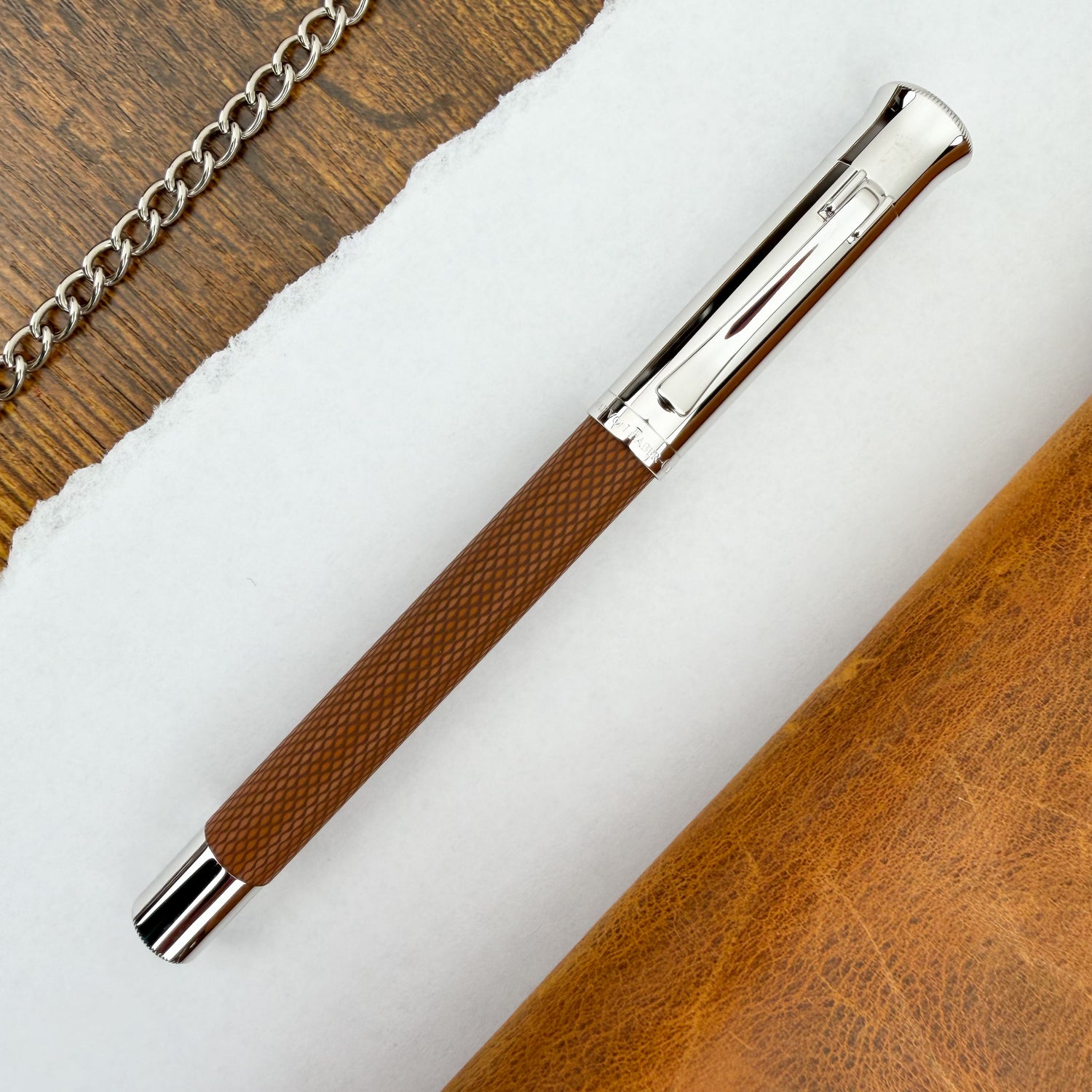 Graf von Faber-Castell Guilloche Fountain Pen - Cognac