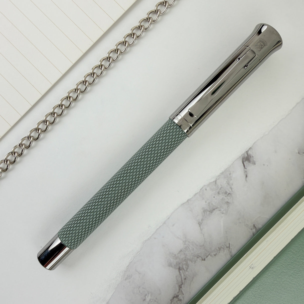 Graf von Faber-Castell Guilloche Fountain Pen - Sage