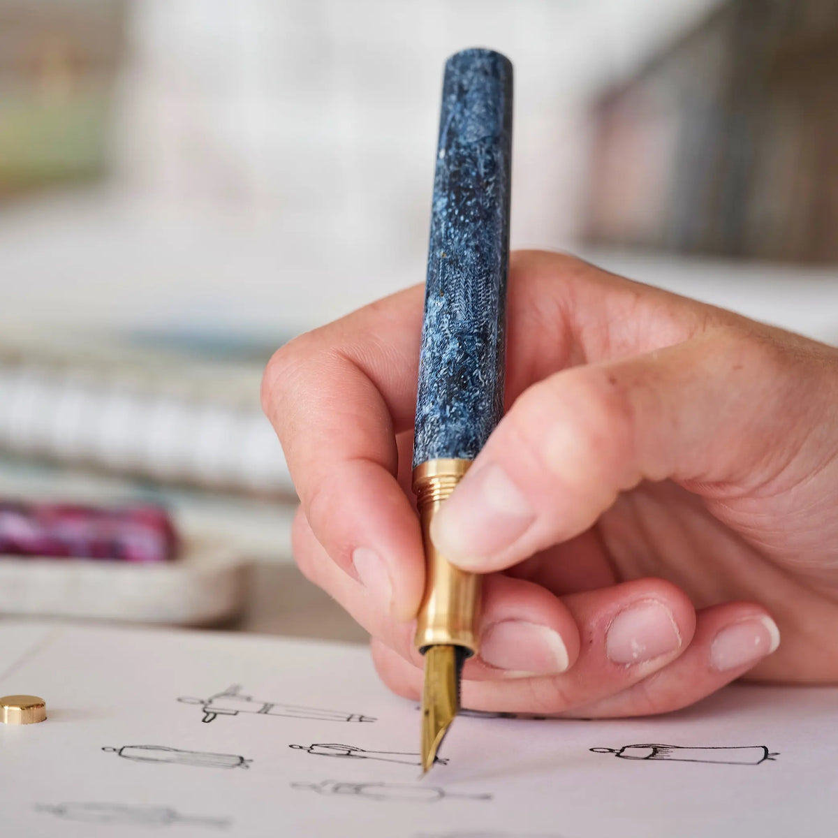 Tom's Studio Studio Handmade Rollerball - Fabreco Blue Denim