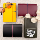 Imperfect Concepts Jasper Leather Notebook - A6 Trifold - Yellow