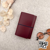 Imperfect Concepts Jasper Leather Notebook - A6 Trifold - Maroon (23 D)