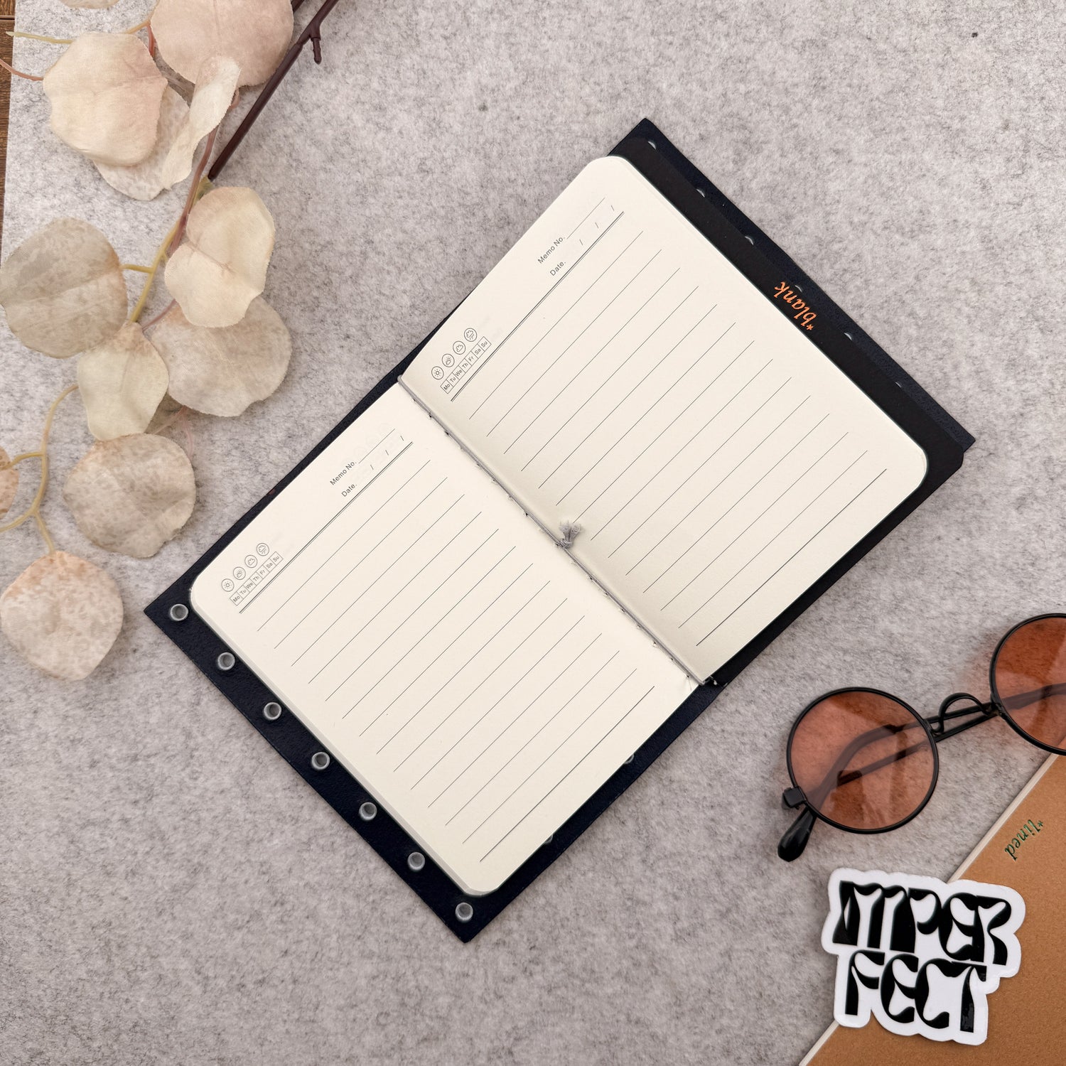 Imperfect Concepts Jasper Leather Notebook - A6 Trifold - Olive