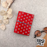 Imperfect Concepts Max Leather Notebook - A6 Bifold - Scarlet w/ White Grommets