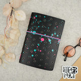 Imperfect Concepts Niko Leather Notebook - B6 Trifold - Painted Black w/ Gunmetal Grommets