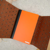 Imperfect Concepts Niko Leather Notebook - B6 Trifold - Chocolate w/ Brass Grommets