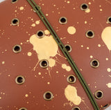 Imperfect Concepts Niko Leather Notebook - B6 Trifold - Painted Chocolate w/ Brass Grommets
