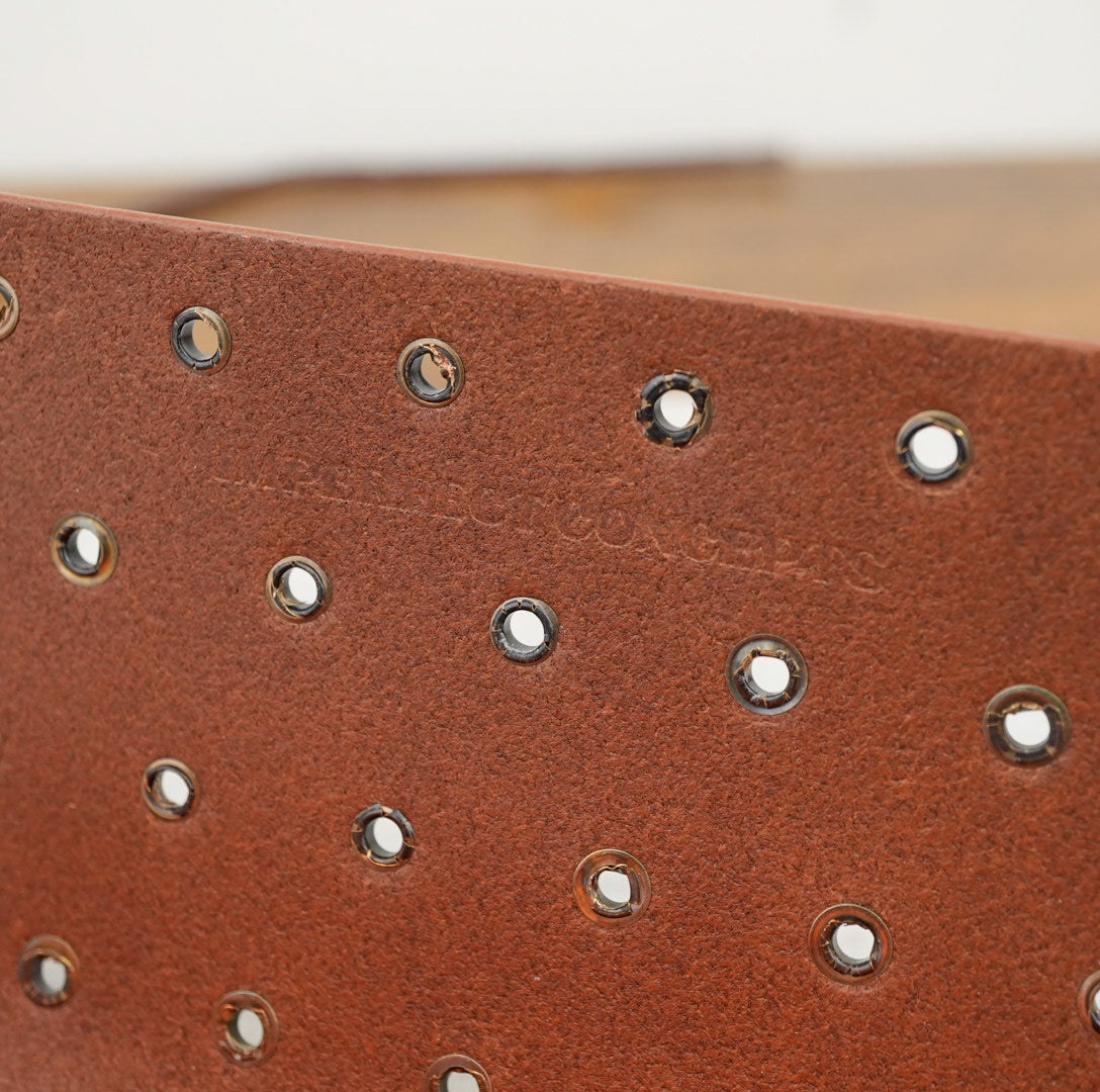 Imperfect Concepts Niko Leather Notebook - B6 Trifold - Painted Chocolate w/ Brass Grommets