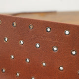 Imperfect Concepts Niko Leather Notebook - B6 Trifold - Painted Chocolate w/ Brass Grommets