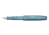Kaweco Lunar Sport Fountain Pen - Shadow Blue, open, nib visible