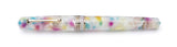 Leonardo Momento Zero Rainbow Sprinkles fountain pen with rose gold trim