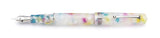 Leonardo Momento Zero Rainbow Sprinkles fountain pen with silver trim