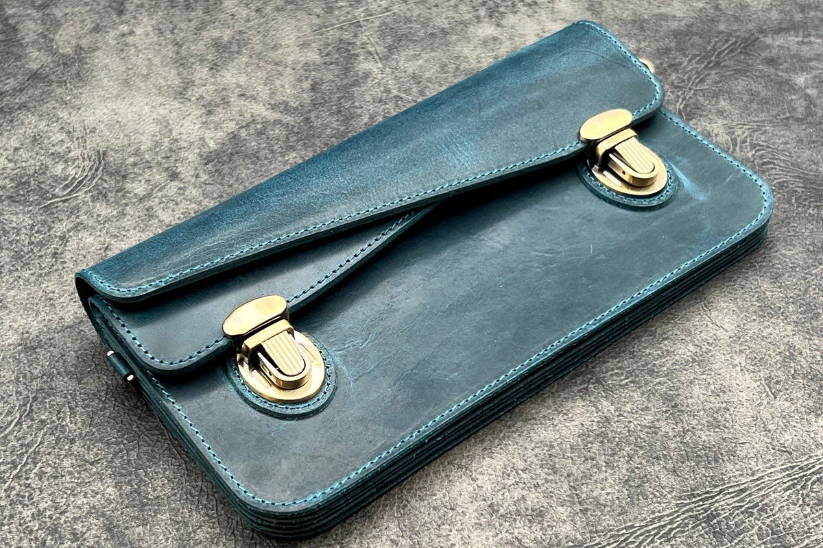 Galen Leather Accordion Pouch / Bag