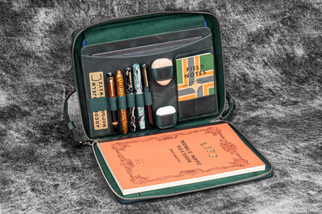 Galen leather Leather Compendium Bag - A4