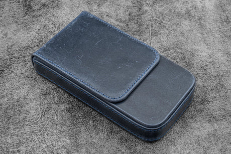 Galen Leather Magnum Opus 3 Slot Hard Pen Case with Removable Pen Tray