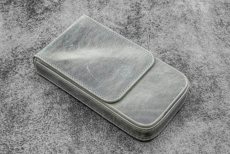 Galen Leather Magnum Opus 3 Slot Hard Pen Case with Removable Pen Tray