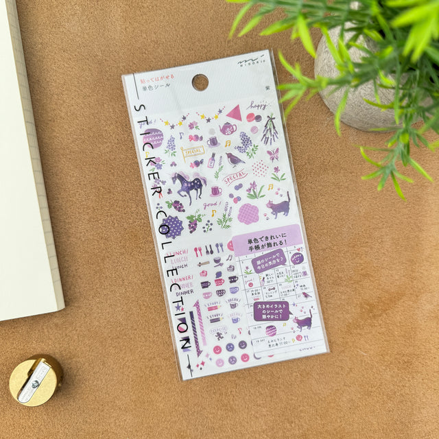 Atlas Stationers - Midori Sticker - Color Purple - Stickers