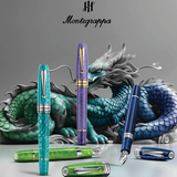 Montegrappa Regal Year of the Dragon Fountain Pen - Mamba Green