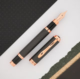 Monteverde Innova Fountain Pen Gift Set - Carbon Fiber w/ Rosegold