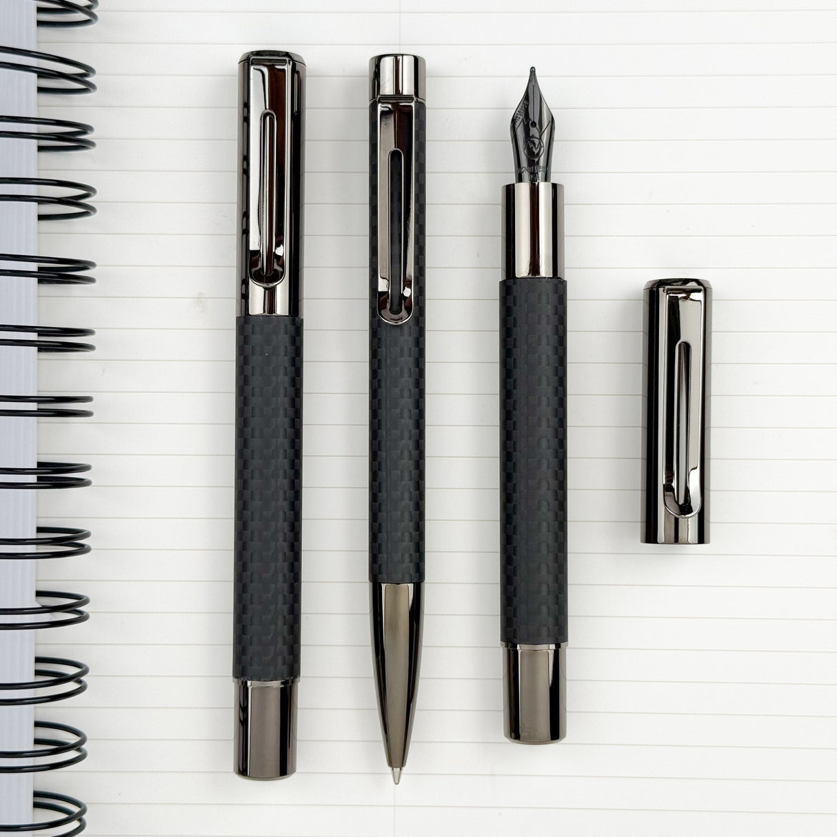 Monteverde Ritma Rollerball Pen - Matte Carbon Fiber