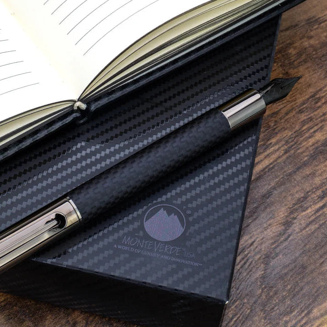 Monteverde Ritma Fountain Pen Gift Set - Matte Carbon Fiber