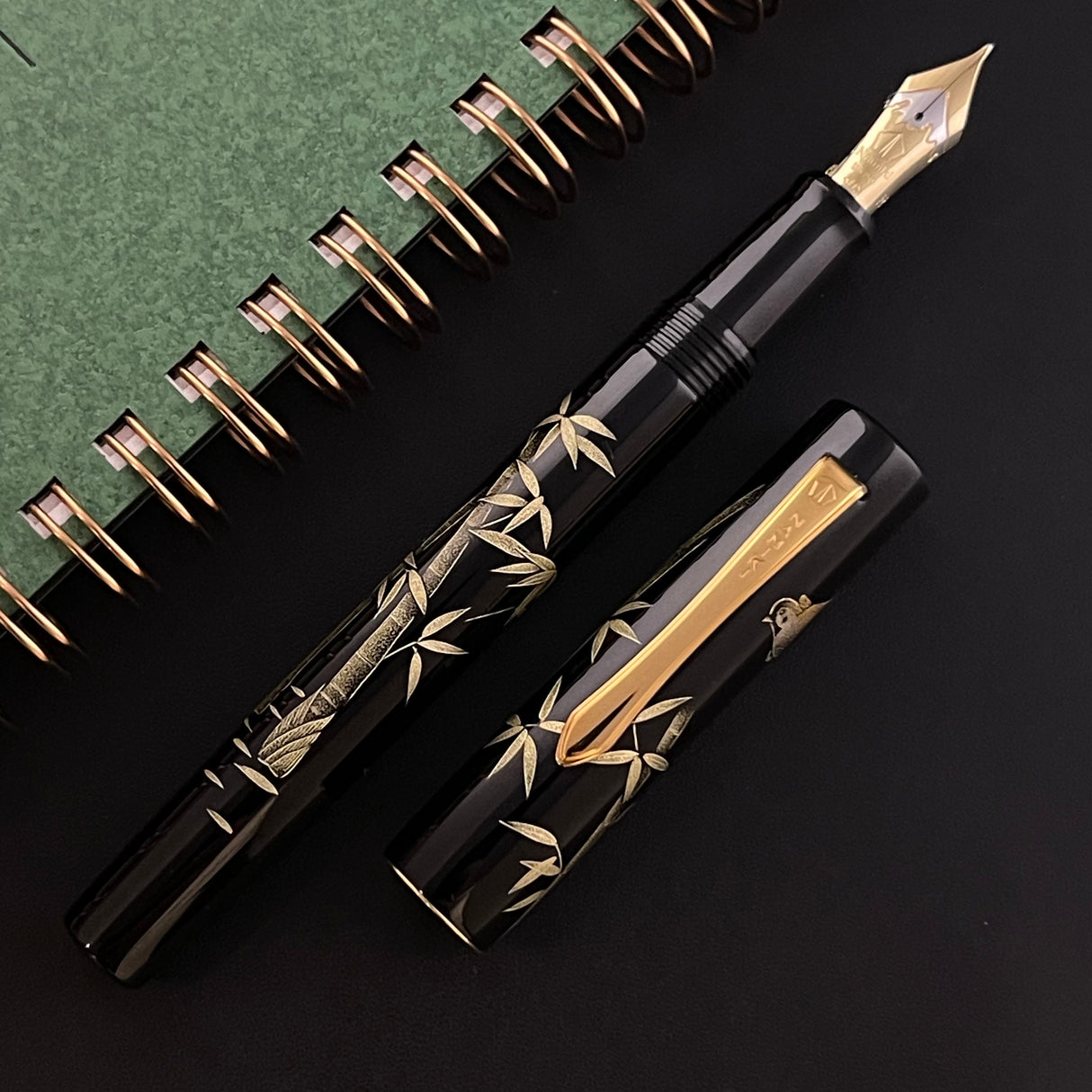 Namiki Chinkin Fountain Pen - Bamboo and Sparrow