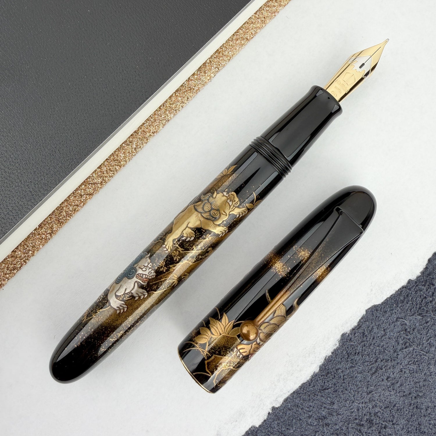 Namiki Yukari Royale Fountain Pen - Lioness and Cubs