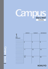 Kokuyo Campus 2027 Monthly Diary - A6
