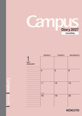 Kokuyo Campus 2027 Monthly Diary - A5