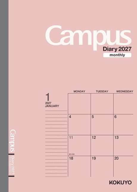 Kokuyo Campus 2027 Monthly Diary - B5