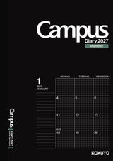 Kokuyo Campus 2027 Monthly Grid Diary - A5