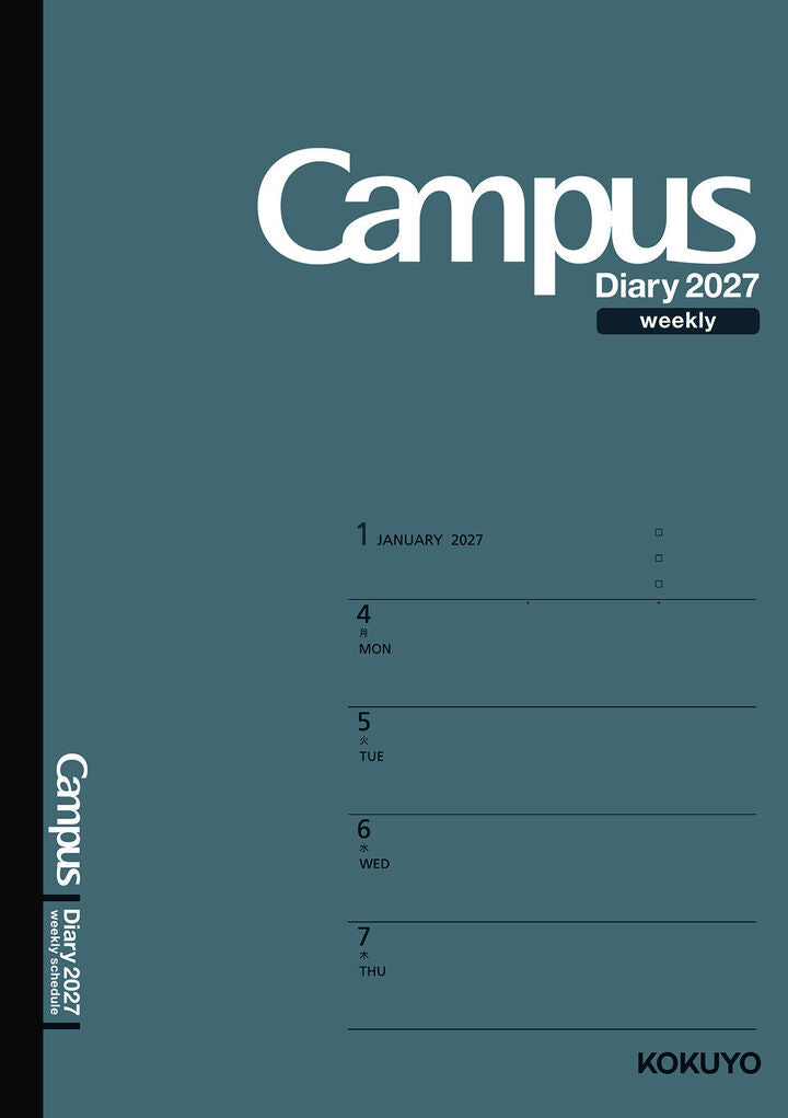 Kokuyo Campus 2027 Weekly Horizontal Diary - A5
