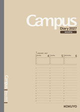 Kokuyo Campus 2027 Weekly Vertical Diary - B5