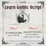 Atlas Gothic Script Workshop