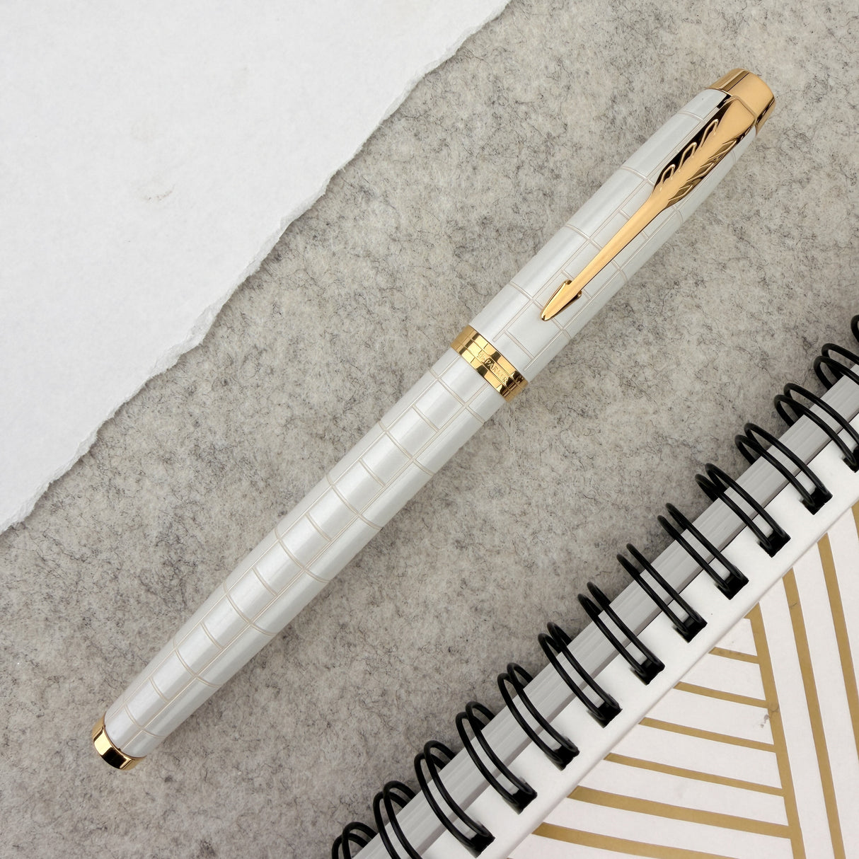 Parker IM Premium Fountain Pen - Pearl Lacquer & Gold Trim