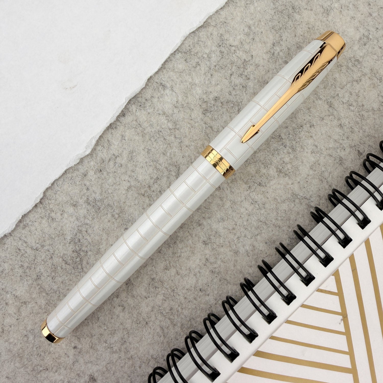Parker IM Premium Rollerball Pen - Pearl Lacquer & Gold Trim