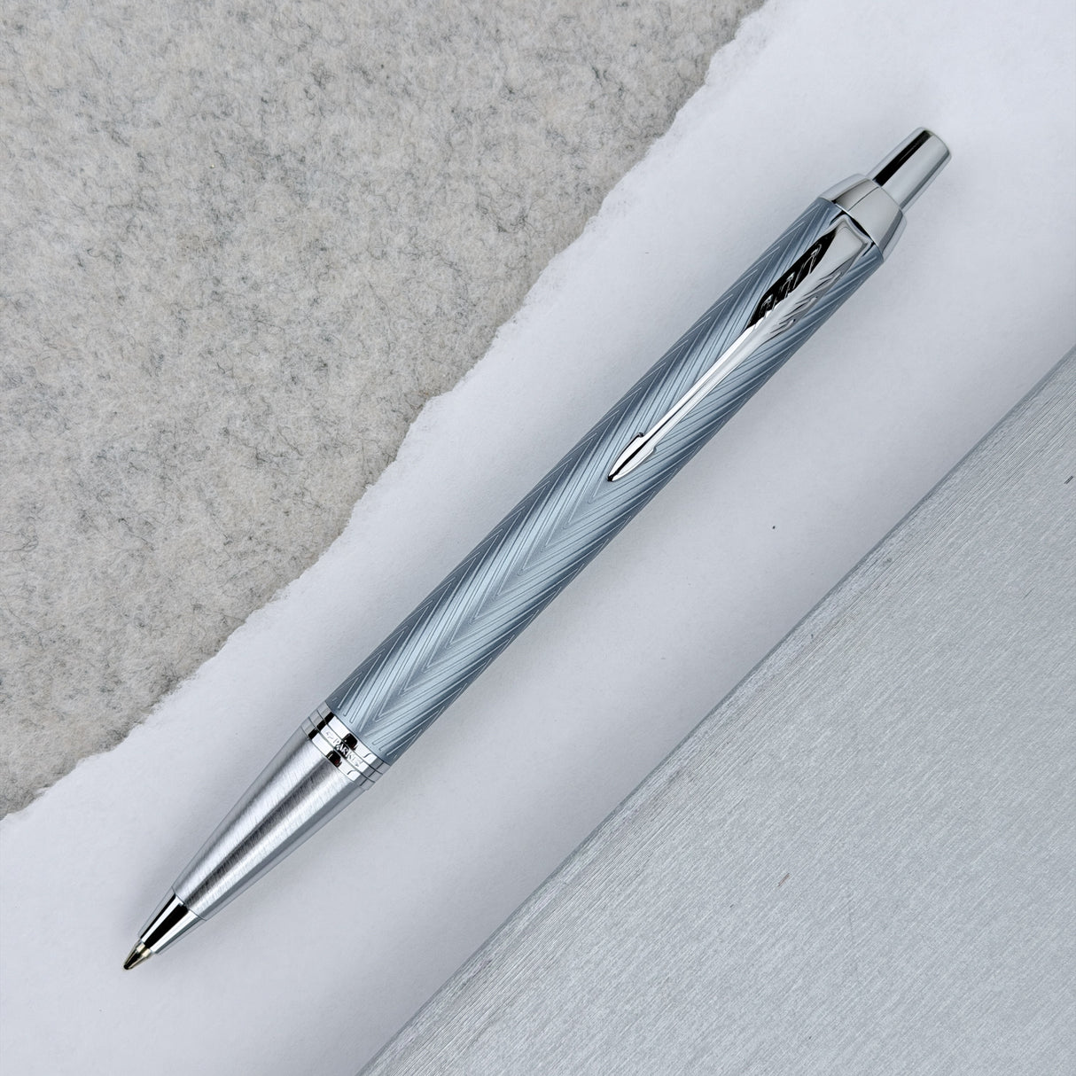 Parker IM Premium Ballpoint Pen - Grey Lacquer & Chrome Trim