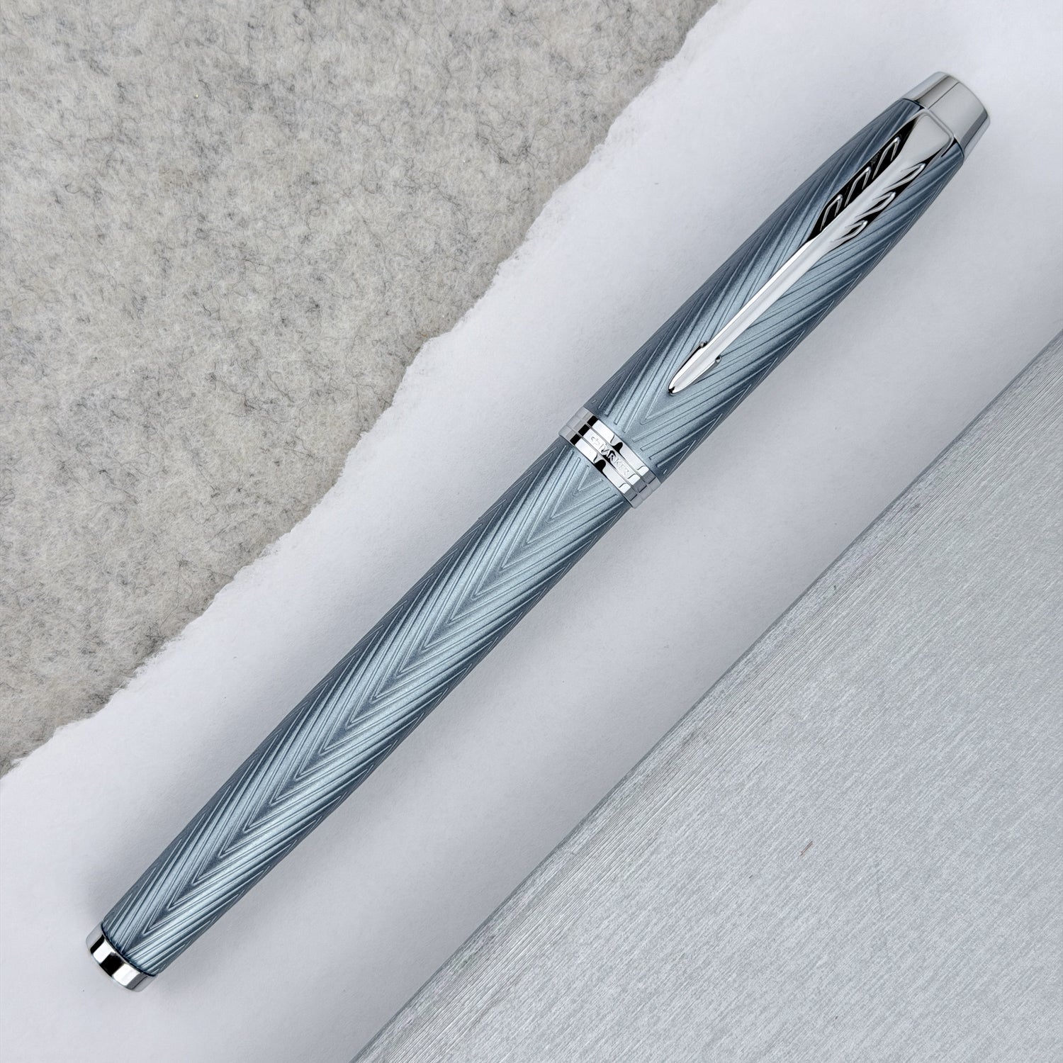 Parker IM Premium Fountain Pen - Grey Lacquer & Chrome Trim
