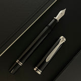 Pelikan Souveran M805 Fountain Pen - Black-Silver