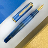 Pelikan Classic M200 Fountain Pen - Golden Lapis (Special Edition)(Doorbuster)