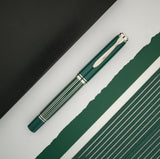 Pelikan M815 Metal Striped Fountain Pen - Green (Special Edition)