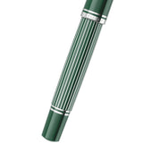Pelikan M815 Metal Striped Green fountain pen barrel stripes