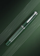 Pelikan M815 Metal Striped Green fountain pen lifestyle
