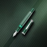 Pelikan M815 Metal Striped Green fountain pen lifestyle